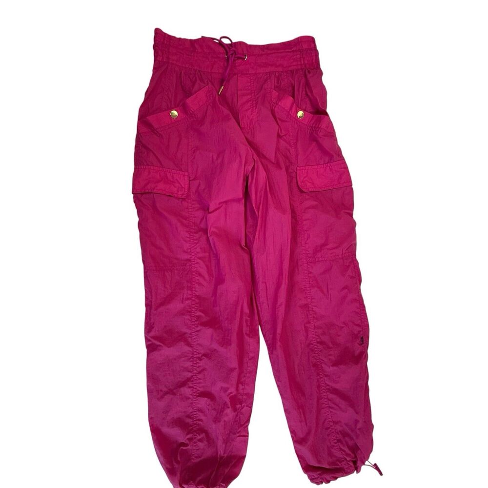 Athleta X Alicia Keys High Waist Utility Pants 6 Fuchsia Pink Jogger Athleisure